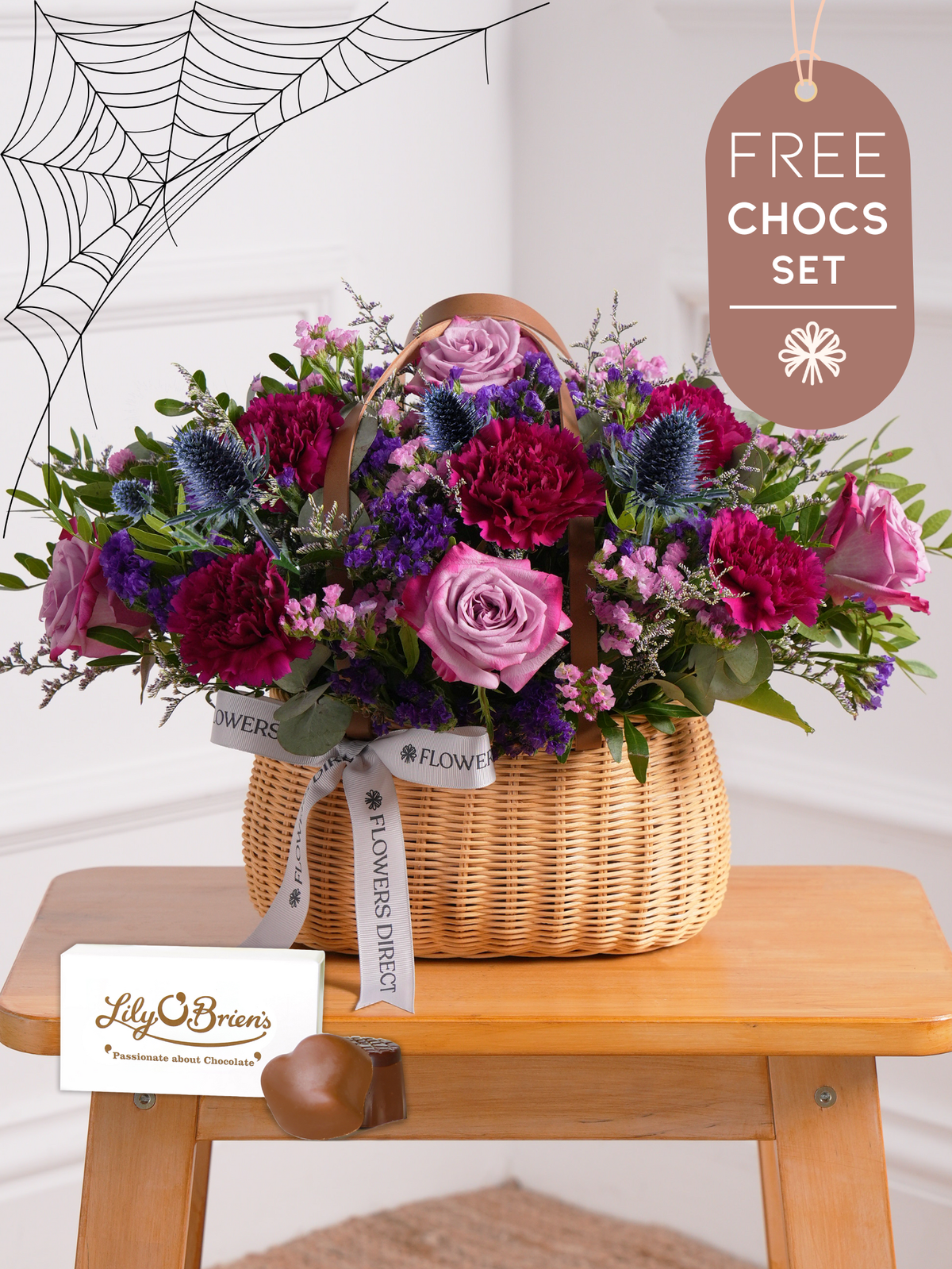 Purple Majesty Basket With Free Chocolate Set