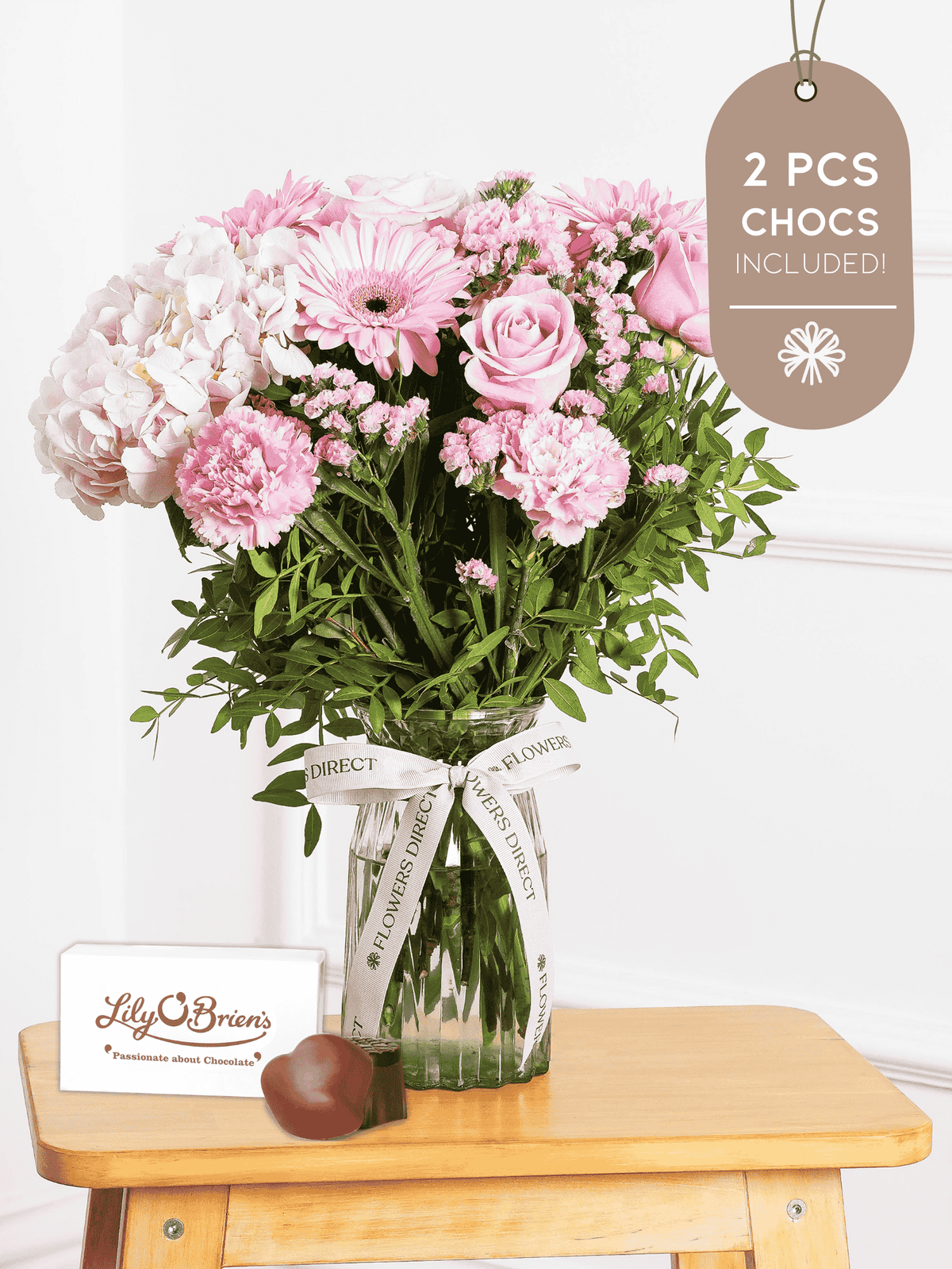 Sweetheart Vase 2 Pcs Chocs included!