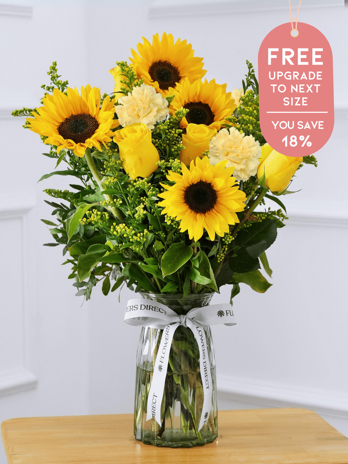 Sunny Flower - Vase with Free Upgrade to Next Size