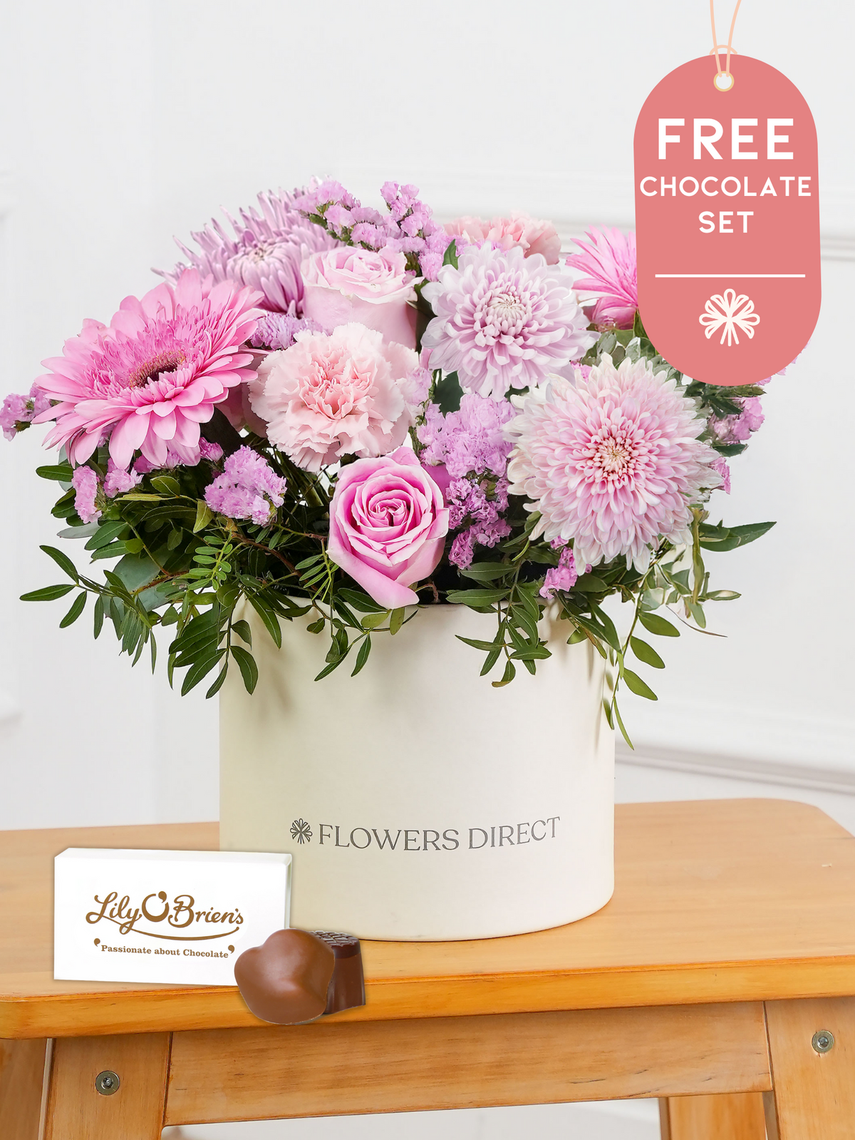 Thank You Darling - Hatbox with Free Chocolate Set