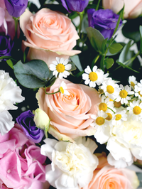 Sweet Pastel Large Vase –  Brighten up any space with our 'Sweet Pastel' arrangement, featuring soft pink hydrangeas, peach...
