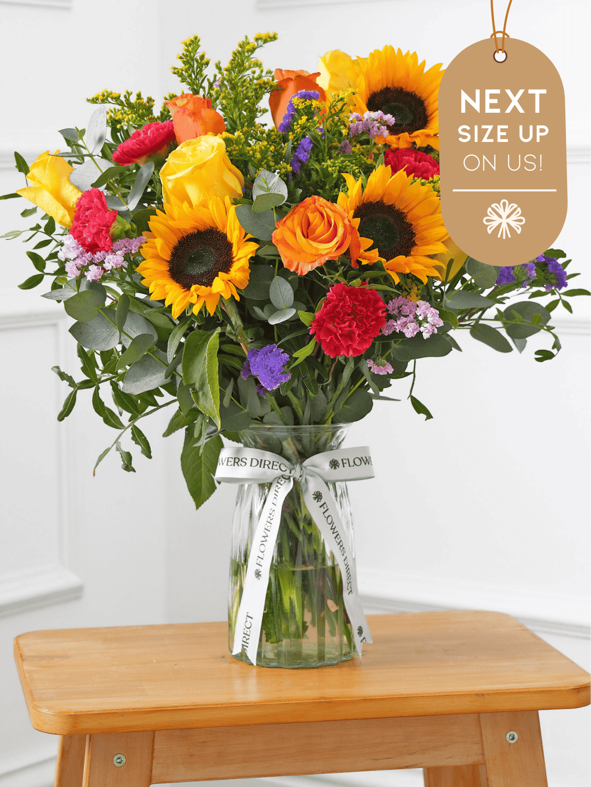 Colour Burst Vase Next Size Up – On Us!