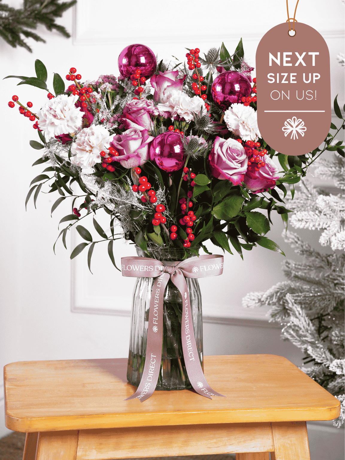 Purple Majesty Christmas Vase Next Size Up – On Us!
