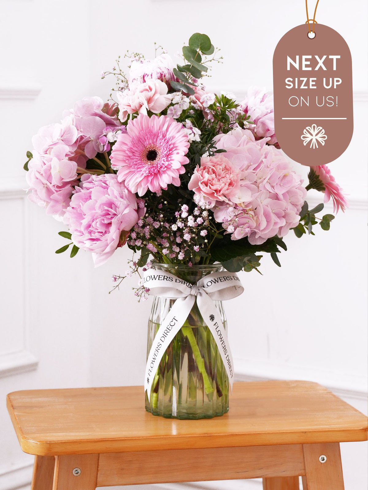Peony Sweetheart Vase Next Size Up – On Us!