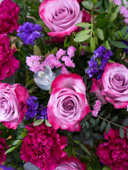 Purple Majesty Posy – The Purple Majesty Posy is a heartfelt sympathy gift composed of a stunning combination...