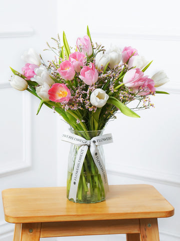 Mixed Tulips - Vase