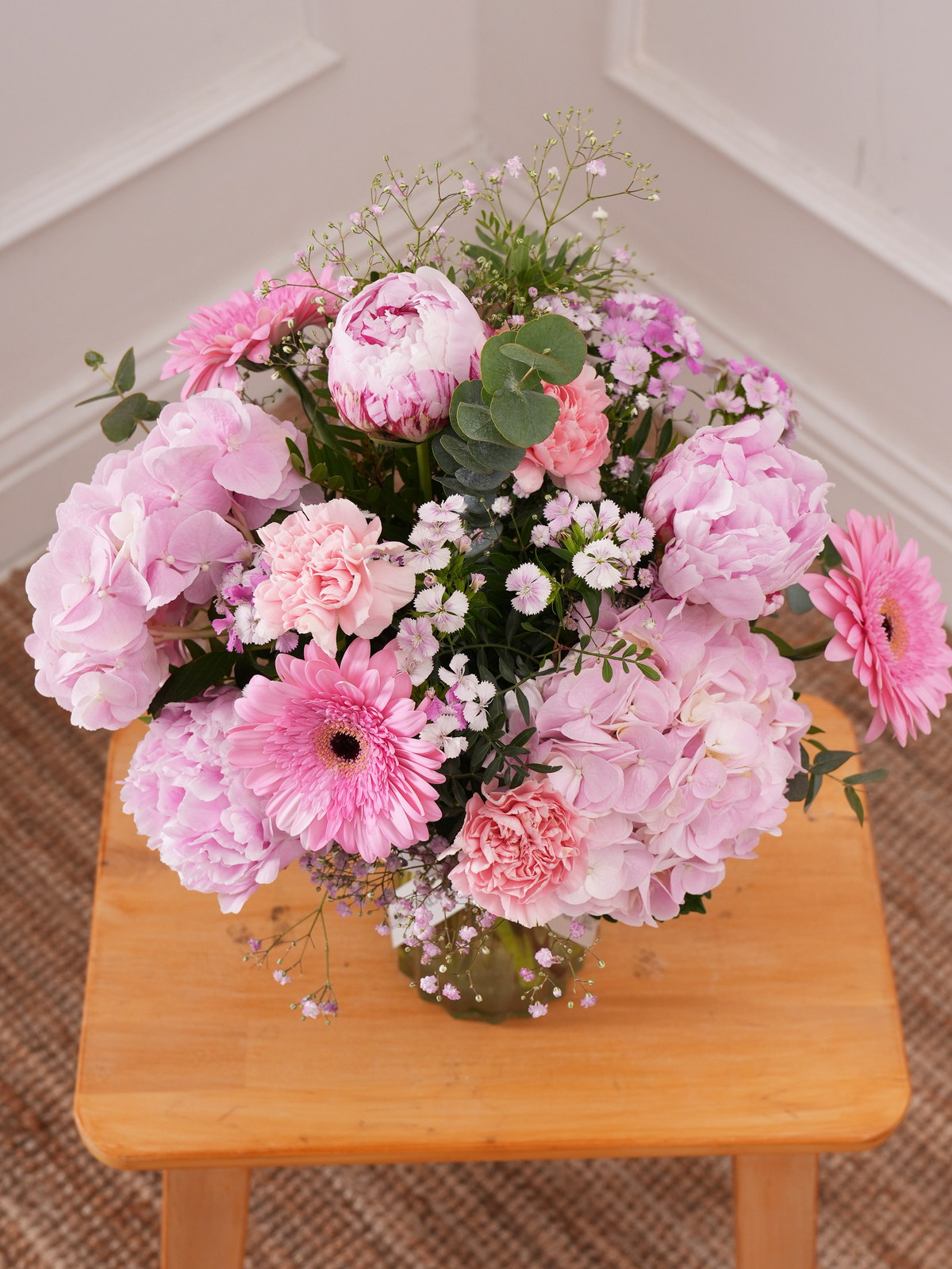 Peony Sweetheart - Vase with Free Get Well Balloon