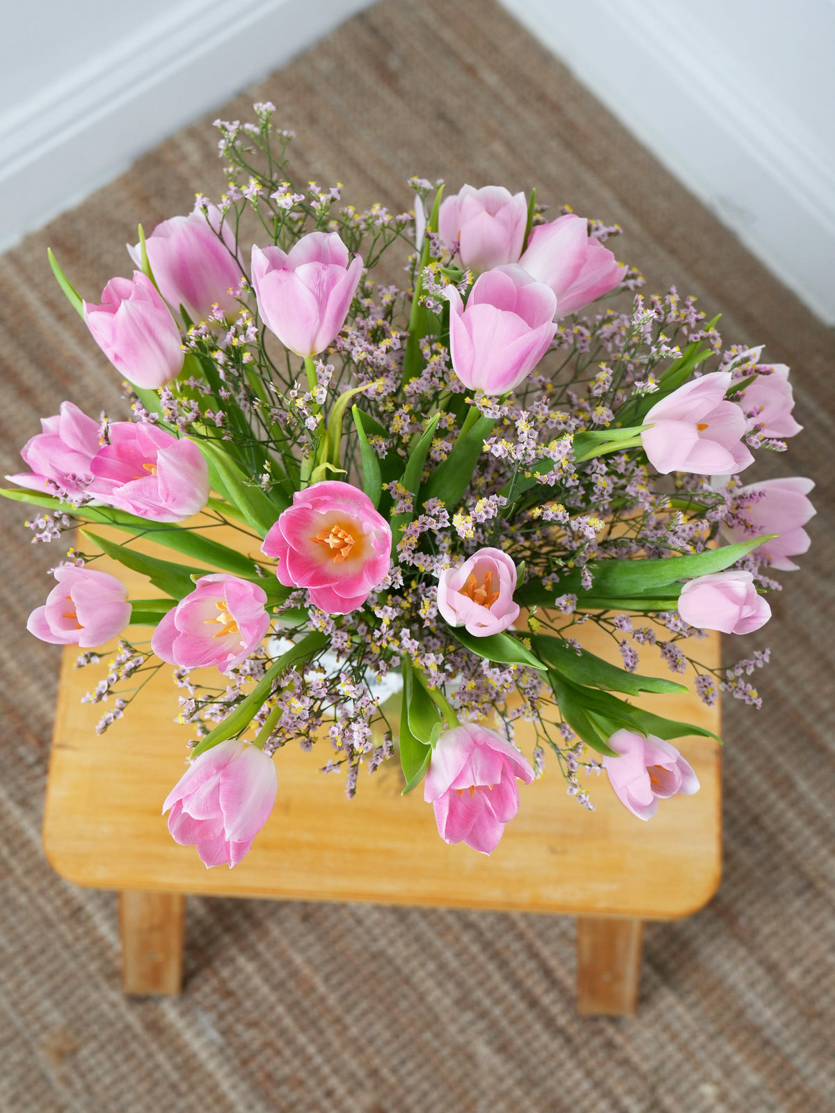 Women&#39;s Day Pink Tulips - Vase