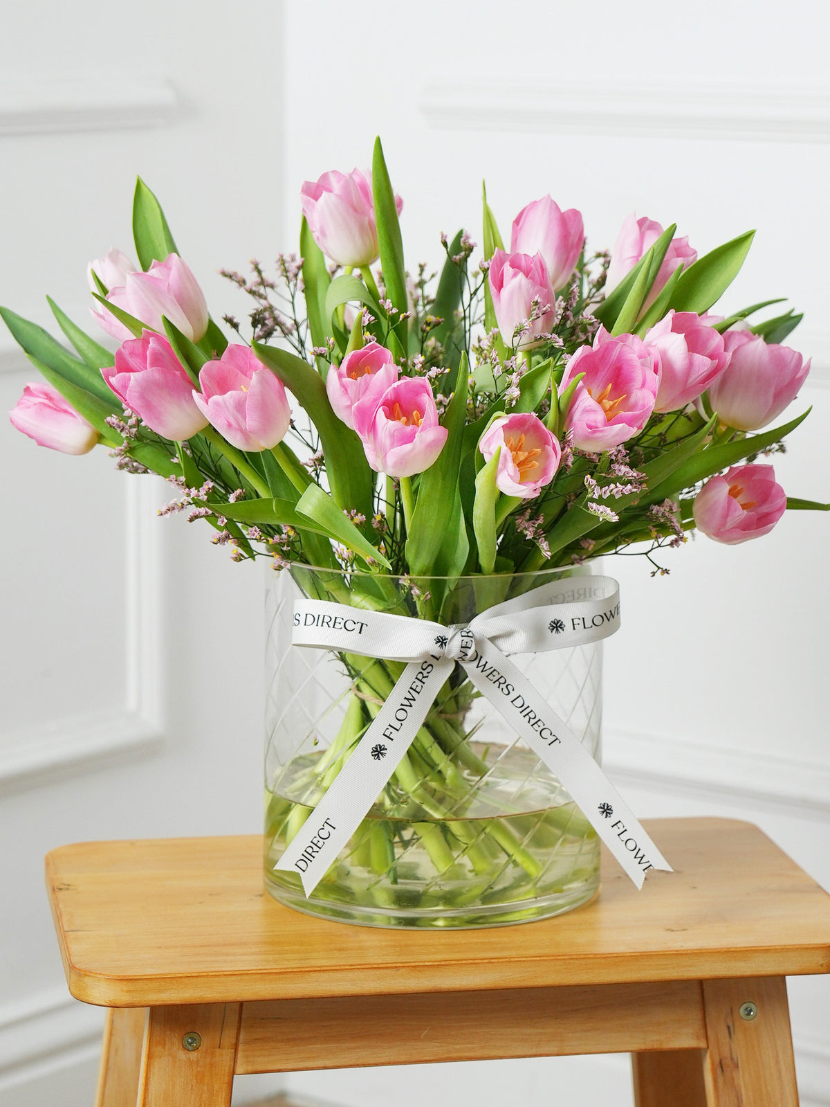 Valentine Pink Tulips - Vase