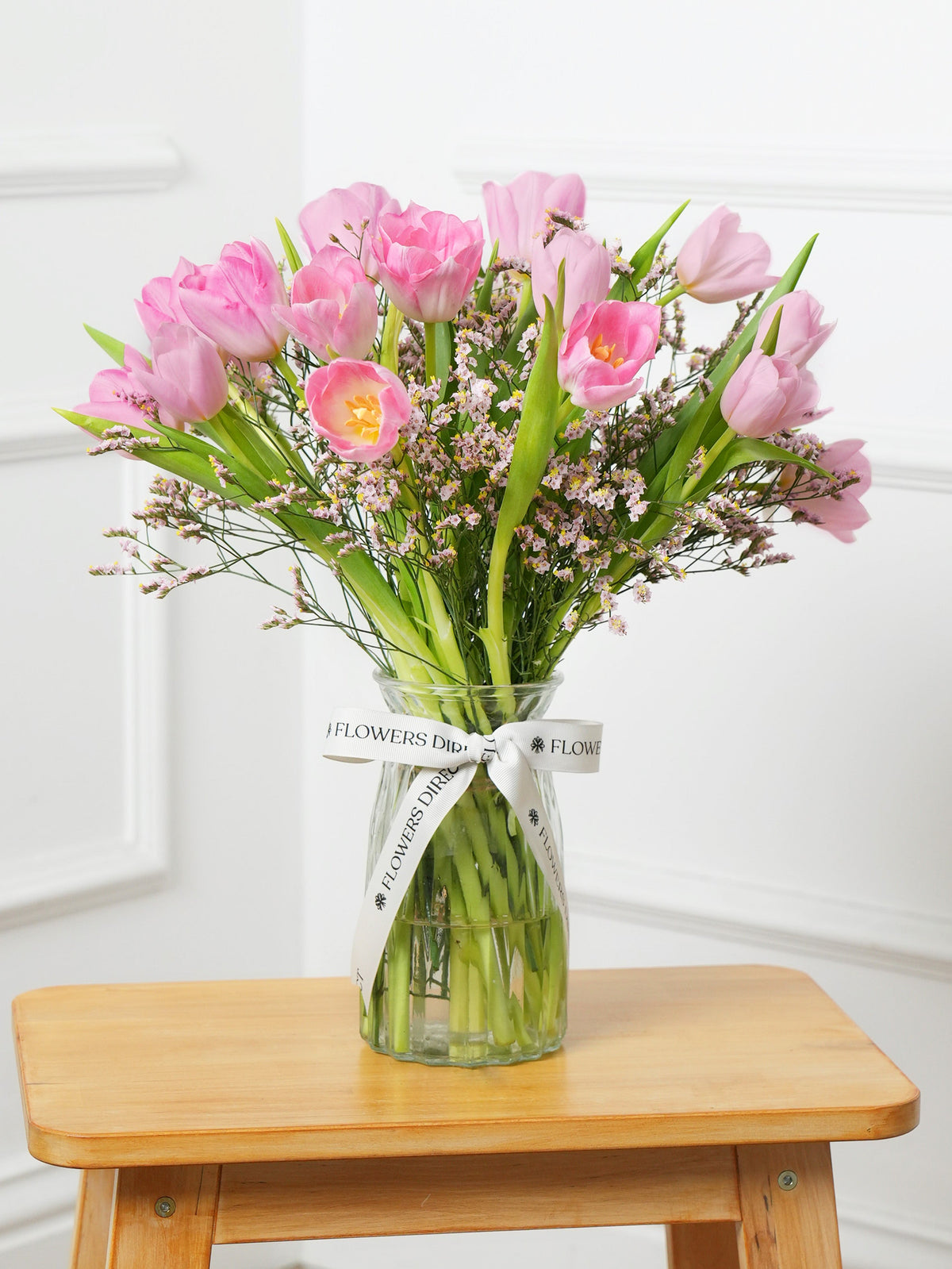 Women&#39;s Day Pink Tulips - Vase