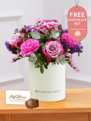 Purple Majesty - Hatbox with Free Chocolate Set
