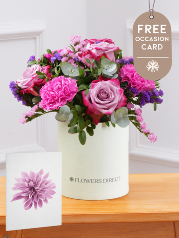 Purple Majesty Hatbox with Free Occasion Card