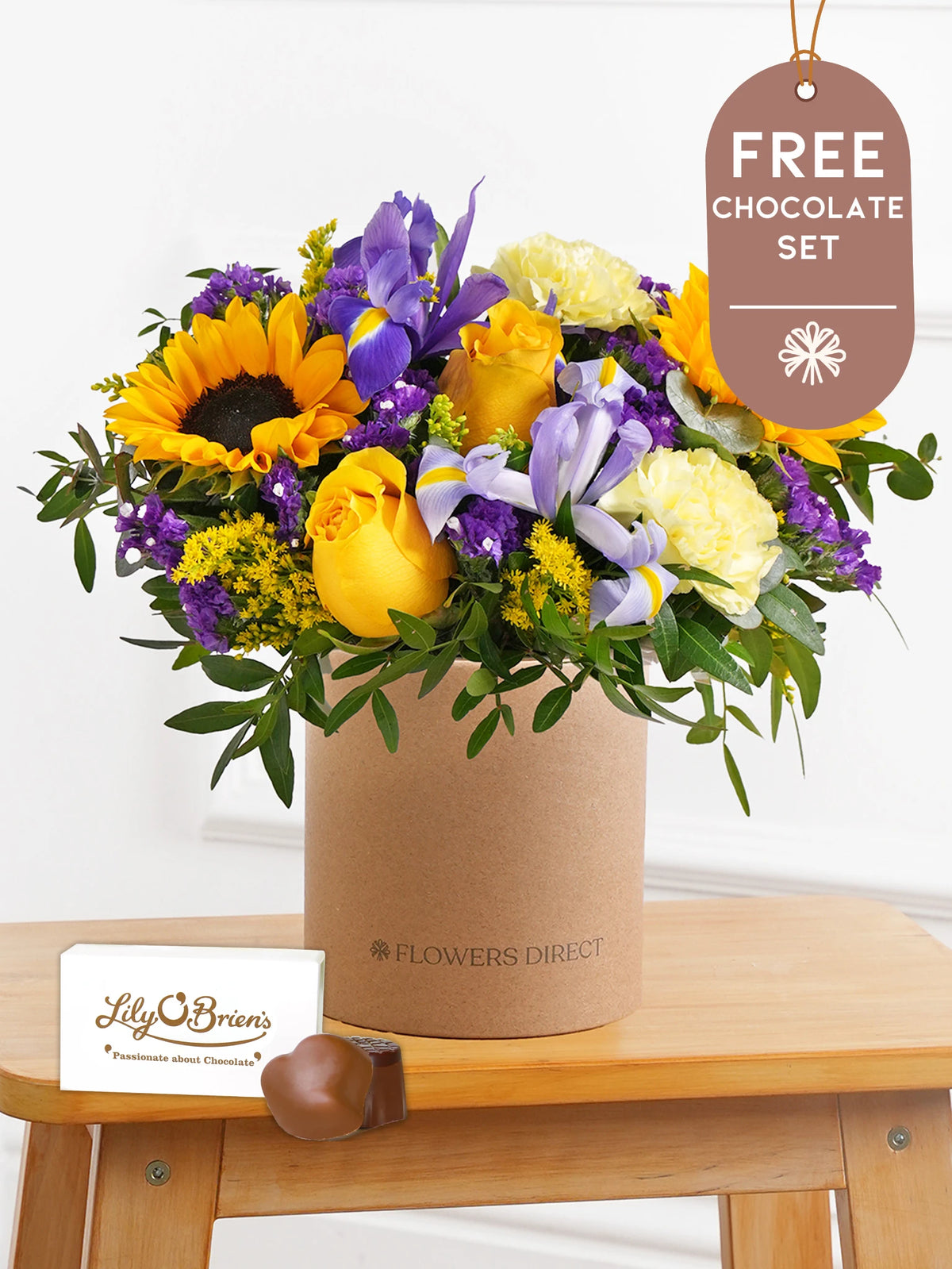 Iris Bliss - Hatbox with Free Chocolate Set