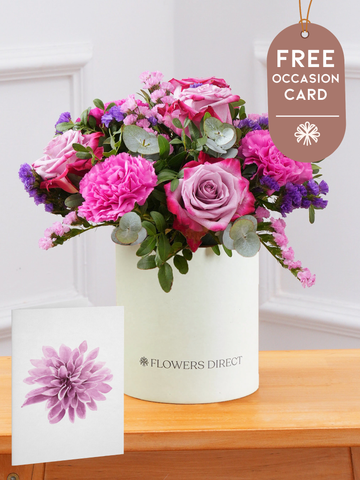 Purple Majesty - Hatbox with Free Occasion Card