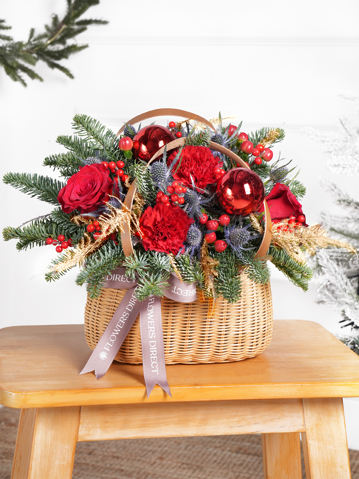 Berry Red Christmas Basket