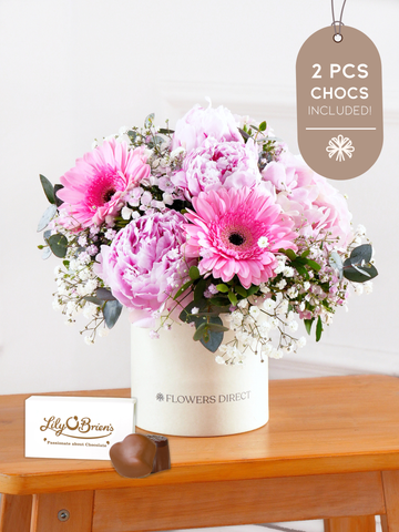 Peony Sweetheart Hatbox 2pcs Chocs included!