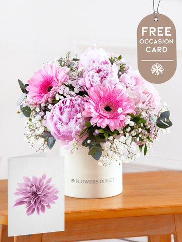 Peony Sweetheart Hatbox with Free Occasion Card
