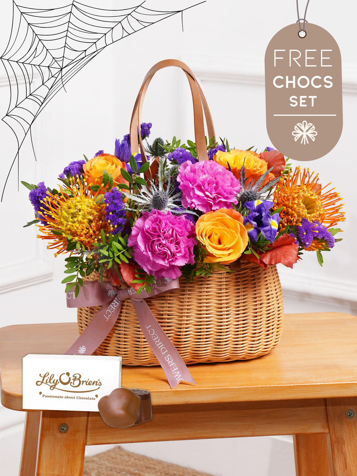 Crisp Meadow Basket With Free Chocolate Set