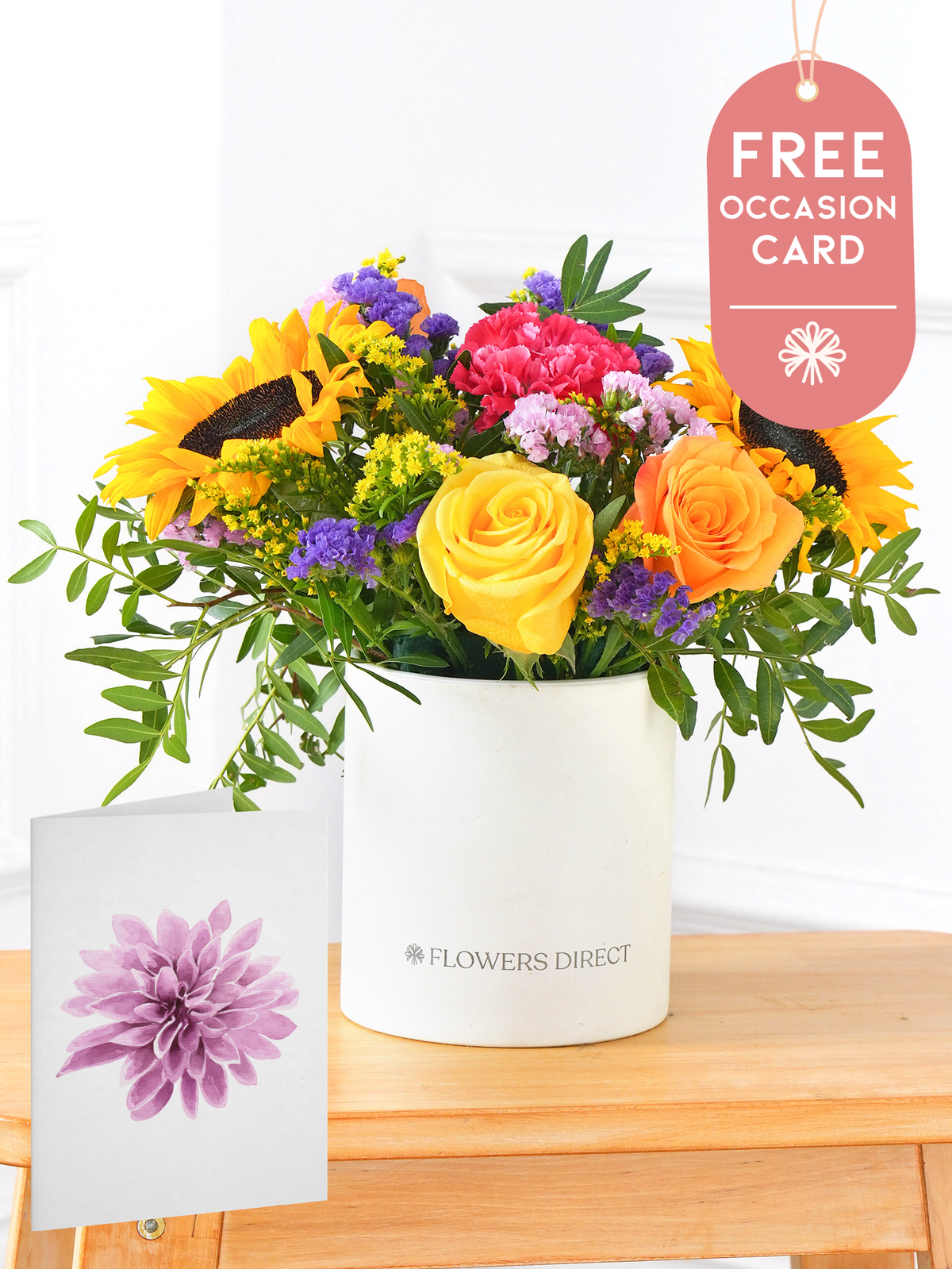 Colour Burst Hatbox with Free Occasion Card