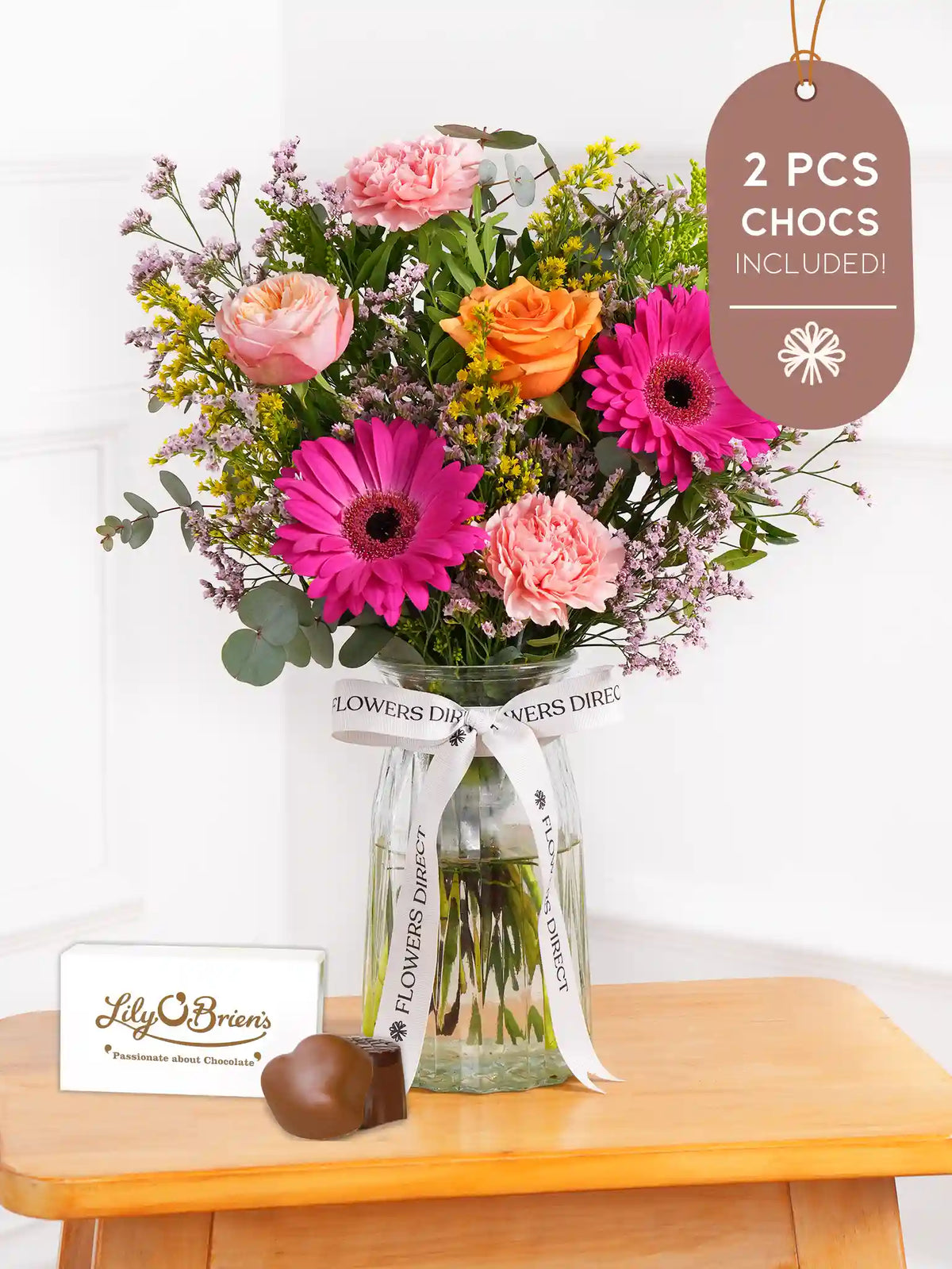 Coral Charm Vase 2 Pcs Chocs included!