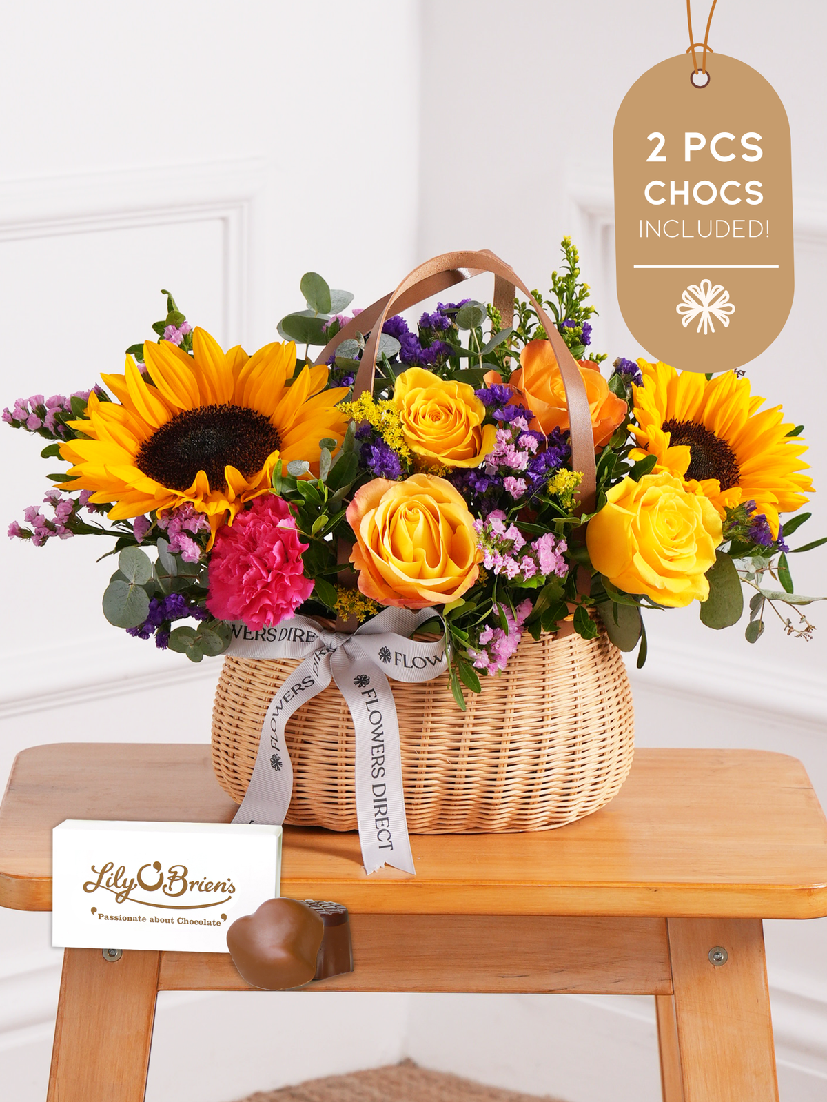 Colour Burst Basket 2 Pcs Chocs included!
