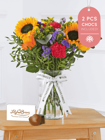 Colour Burst Vase 2 Pcs Chocs included!