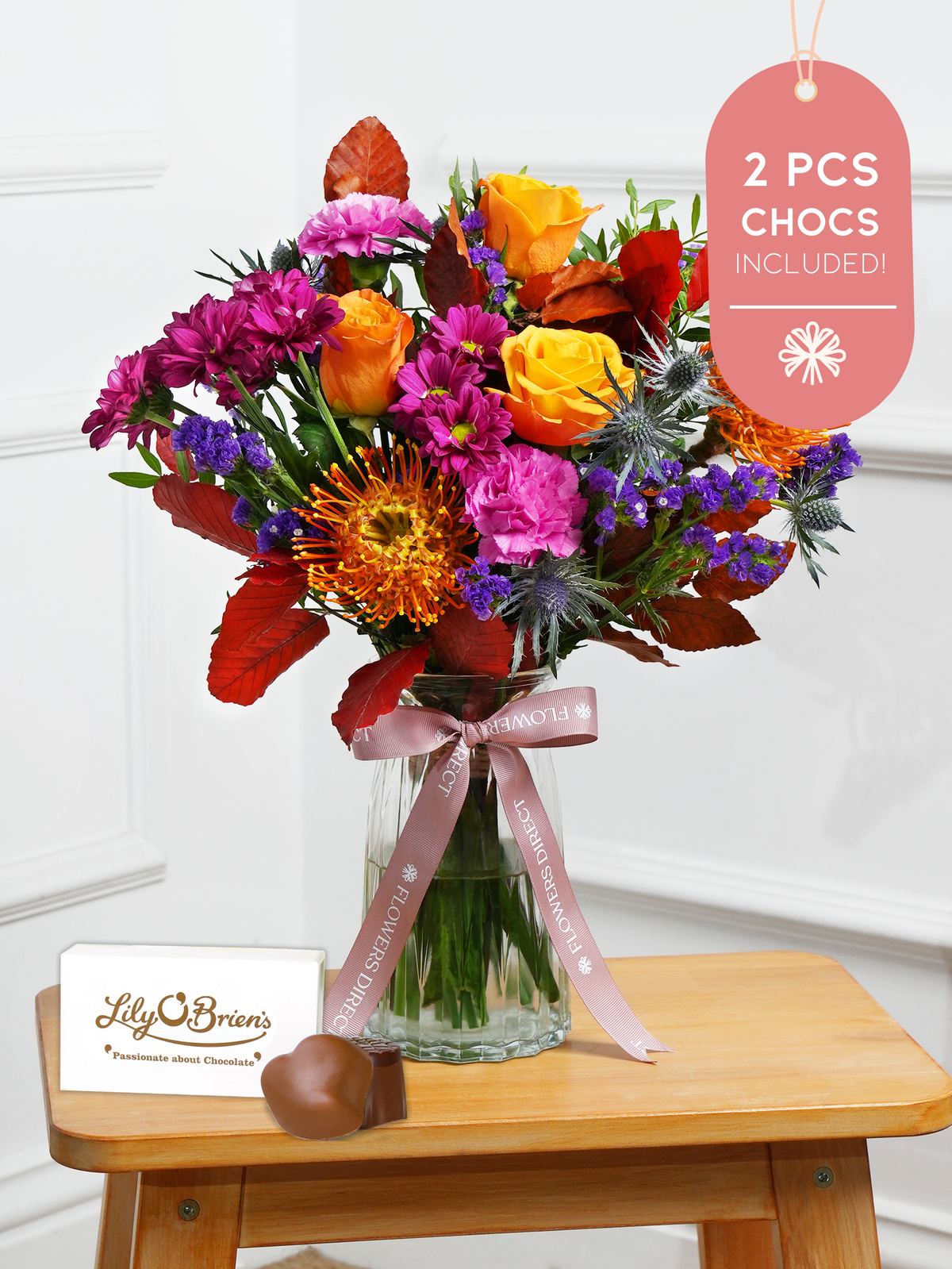 Crisp Meadow Vase 2 Pcs Chocs included!