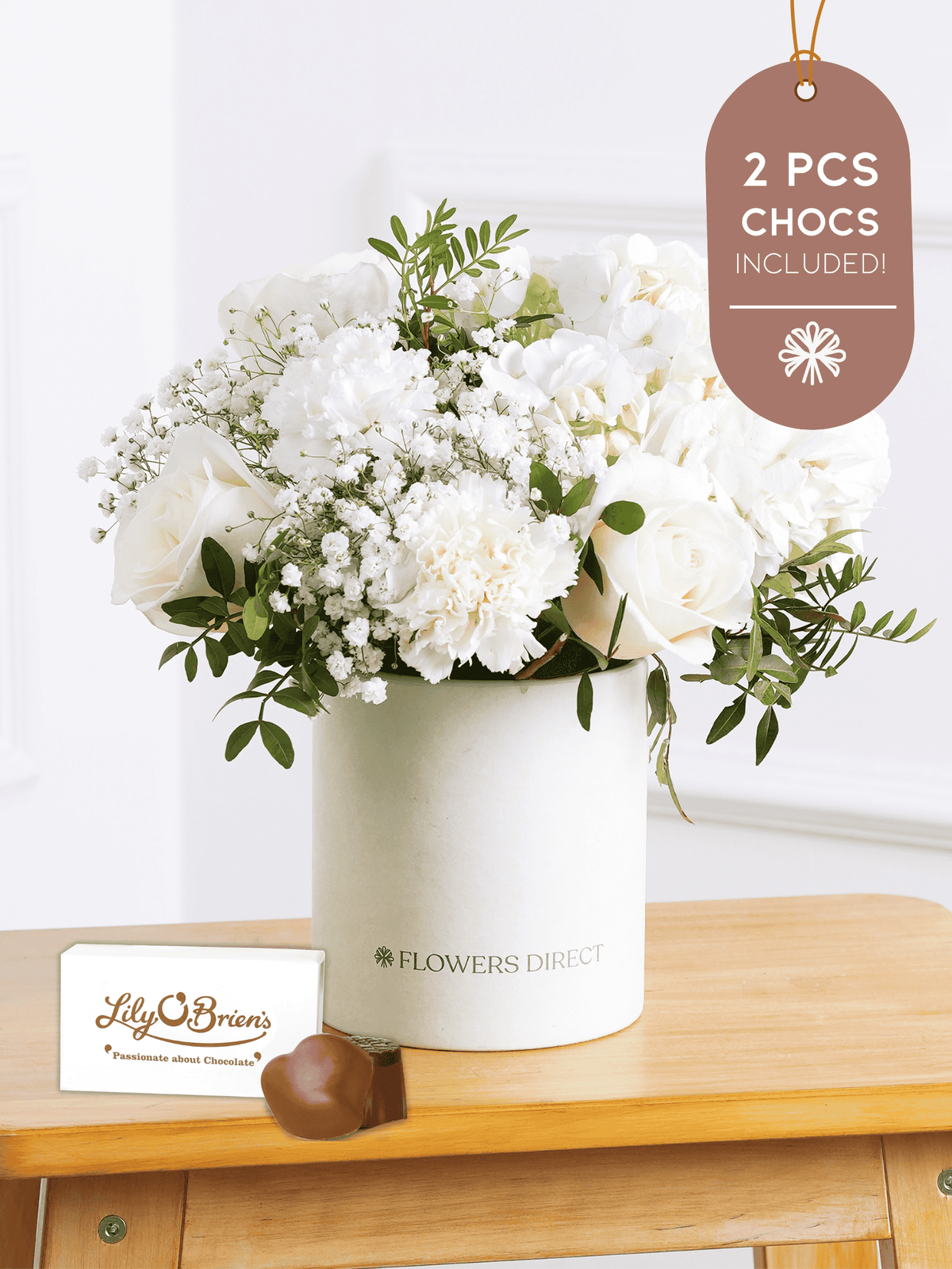 Pure Bliss Hatbox 2 Pcs Chocs included!