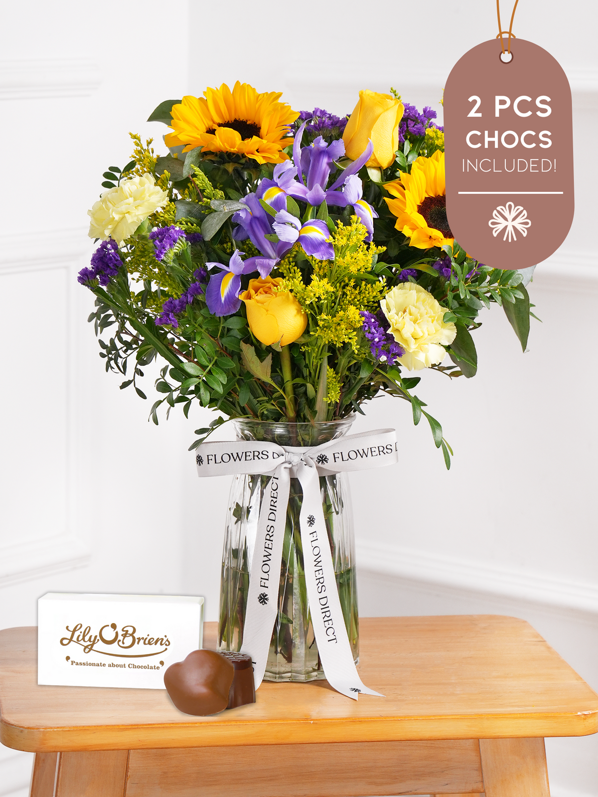 Iris Bliss Vase 2 Pcs Chocs included!
