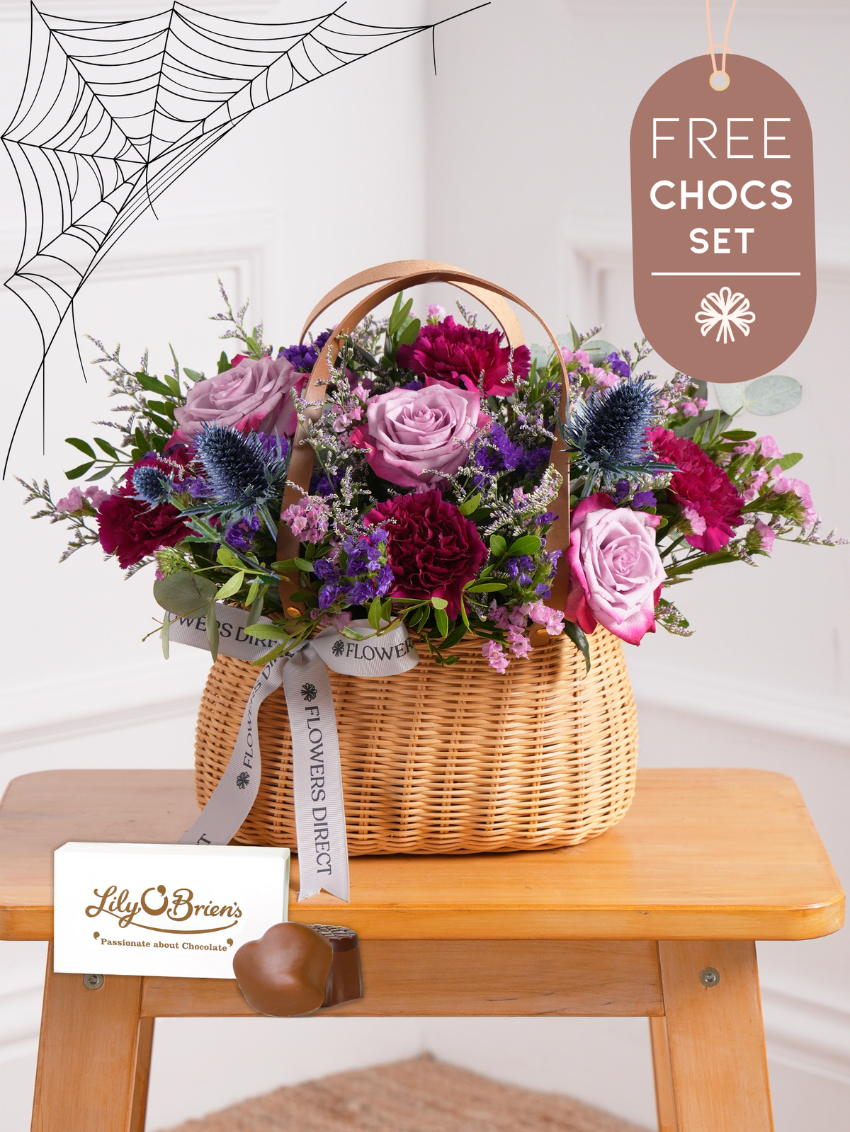 Purple Majesty Basket With Free Chocolate Set