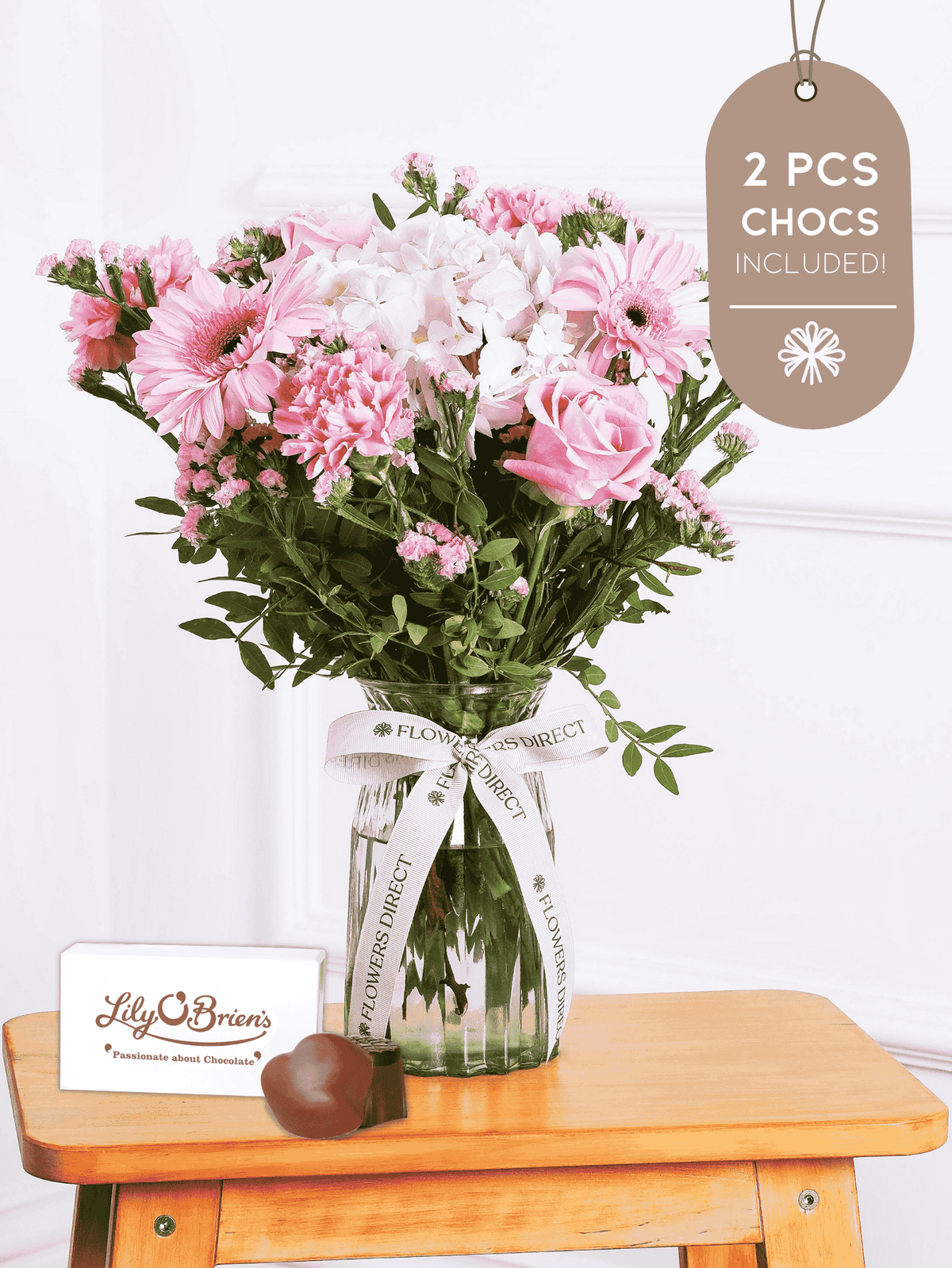 Sweetheart Vase 2 Pcs Chocs included!