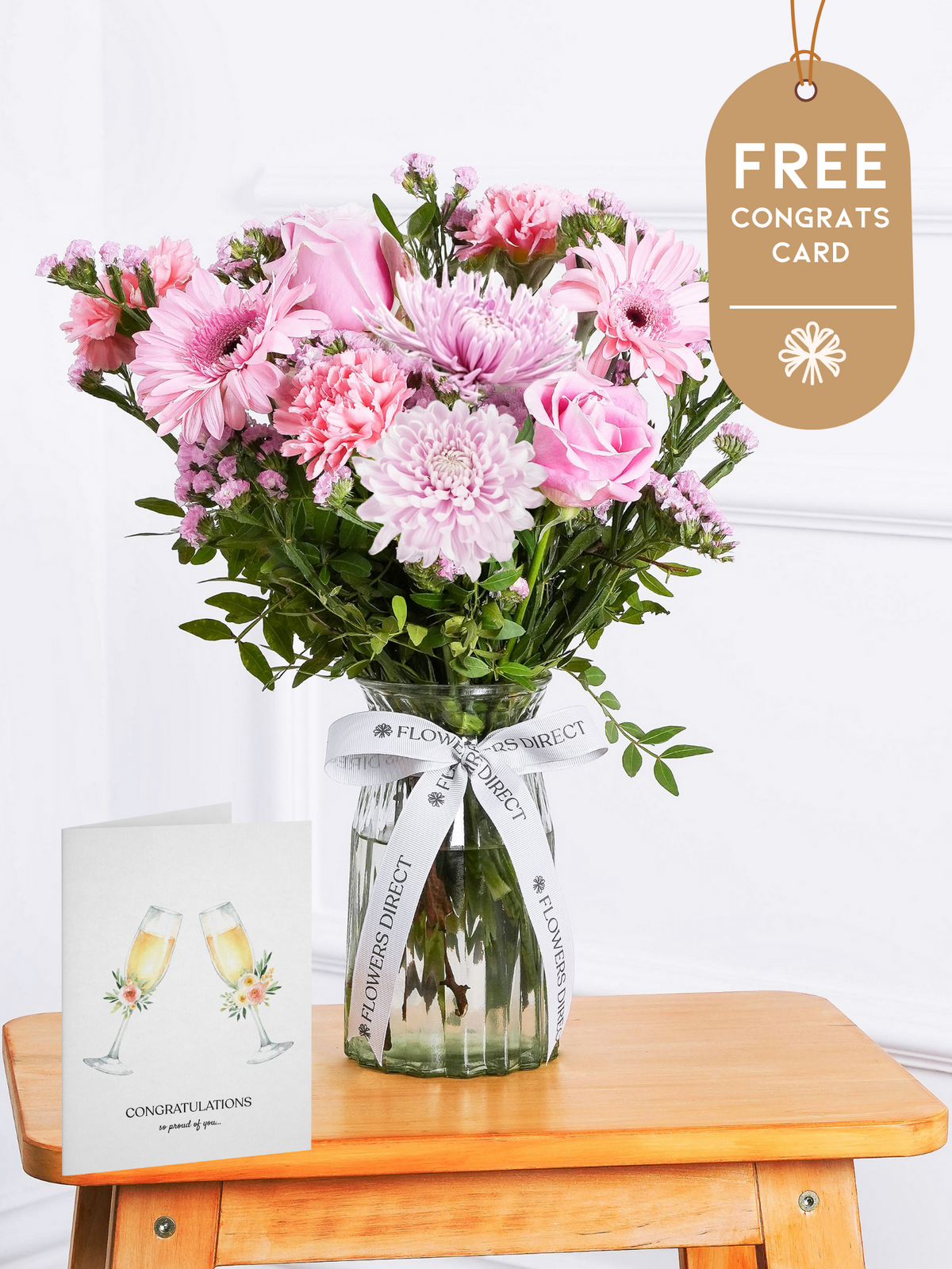 Darling - Vase with Free Congratulations Card