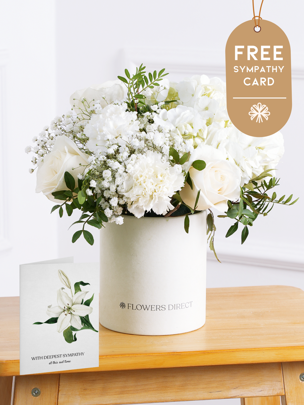 Sympathy Pure Bliss - Hatbox with Free Sympathy card