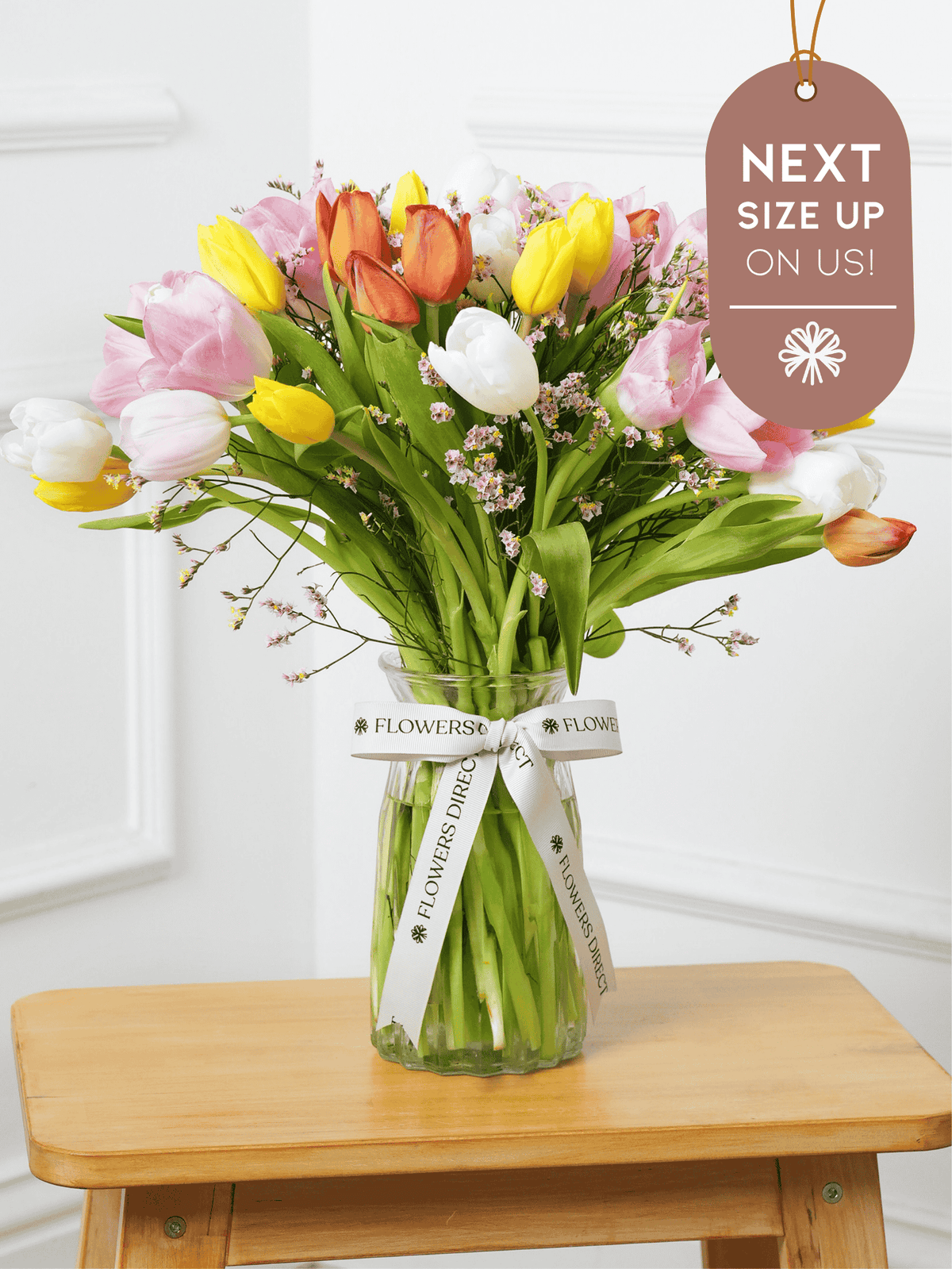 Medley Tulips - Vase Next Size Up – On Us!