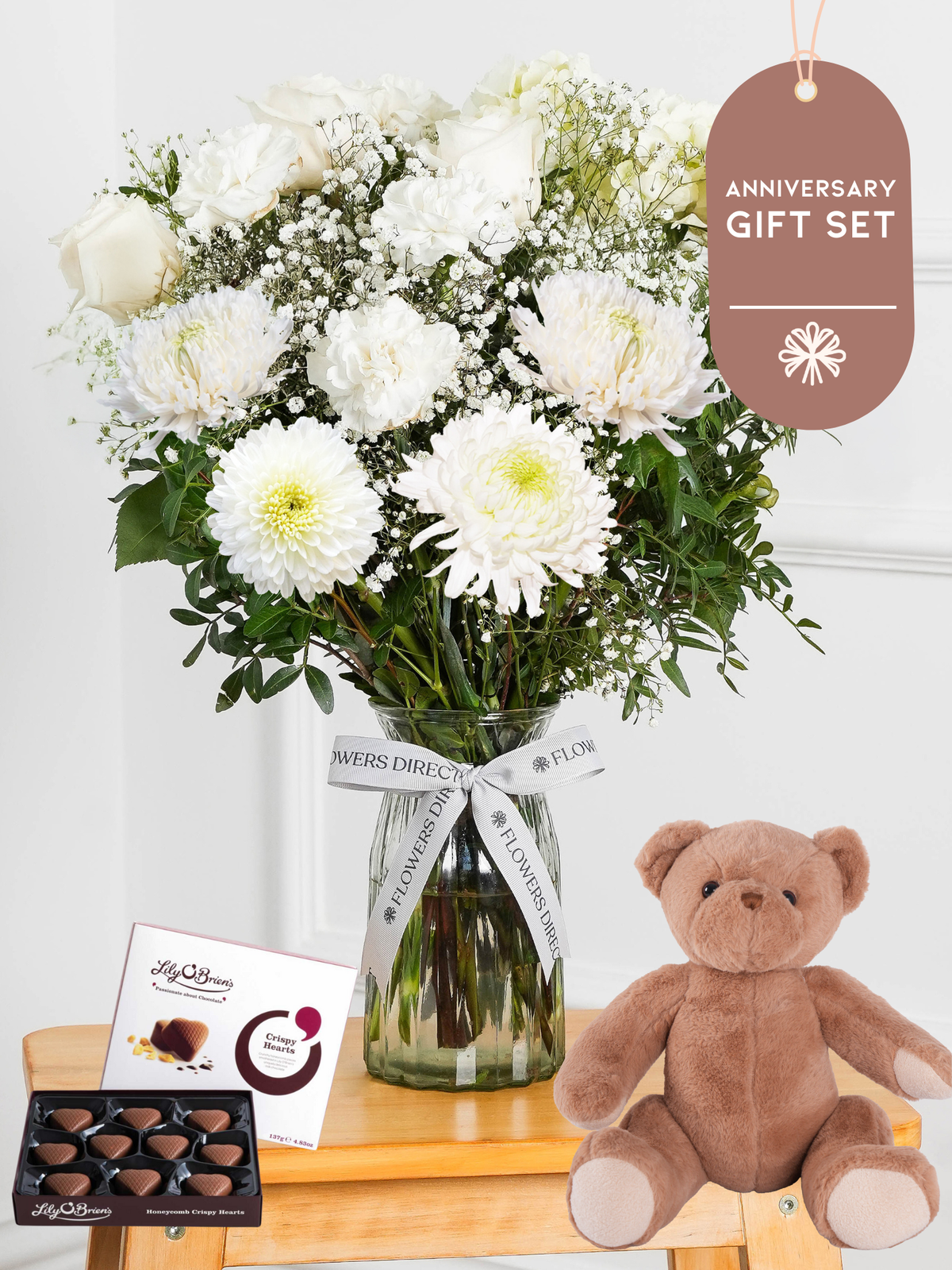 Anniversary Simply White - Vase Gift Set