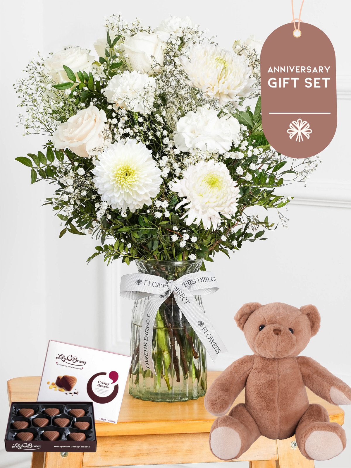 Anniversary Simply White - Vase Gift Set