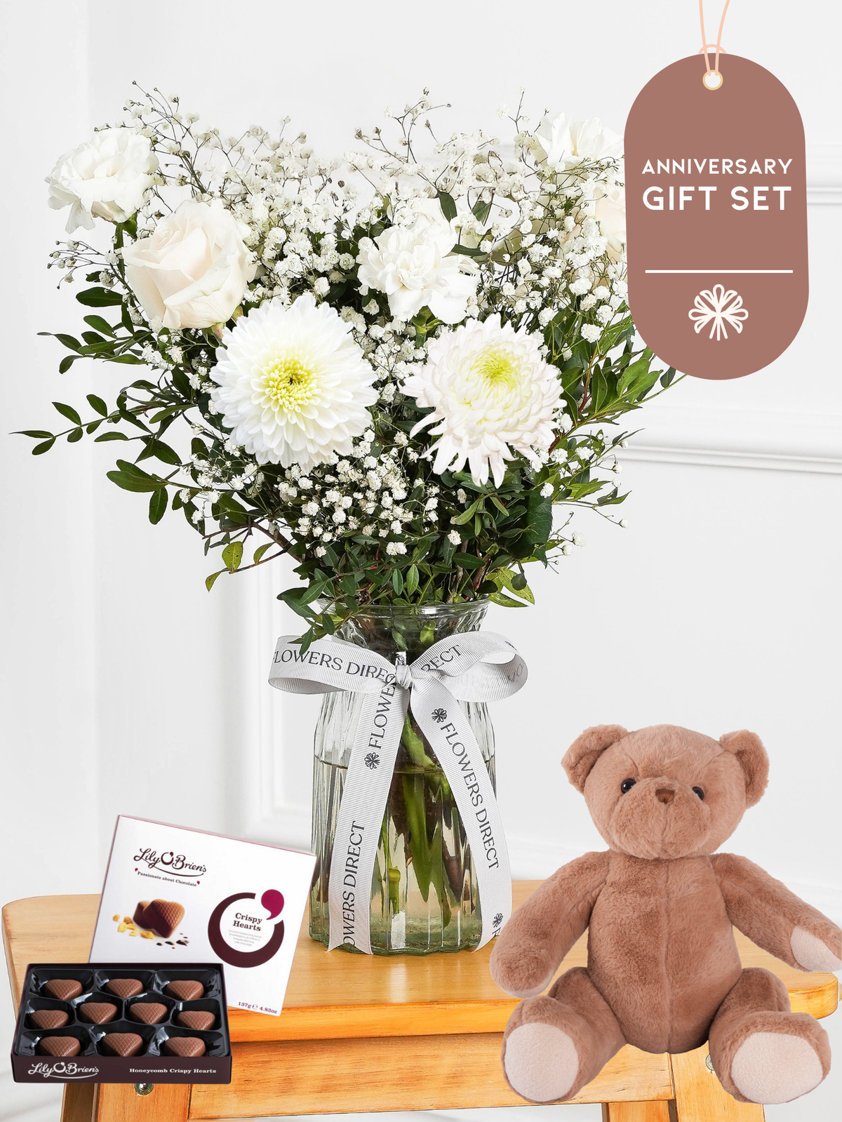 Anniversary Simply White - Vase Gift Set