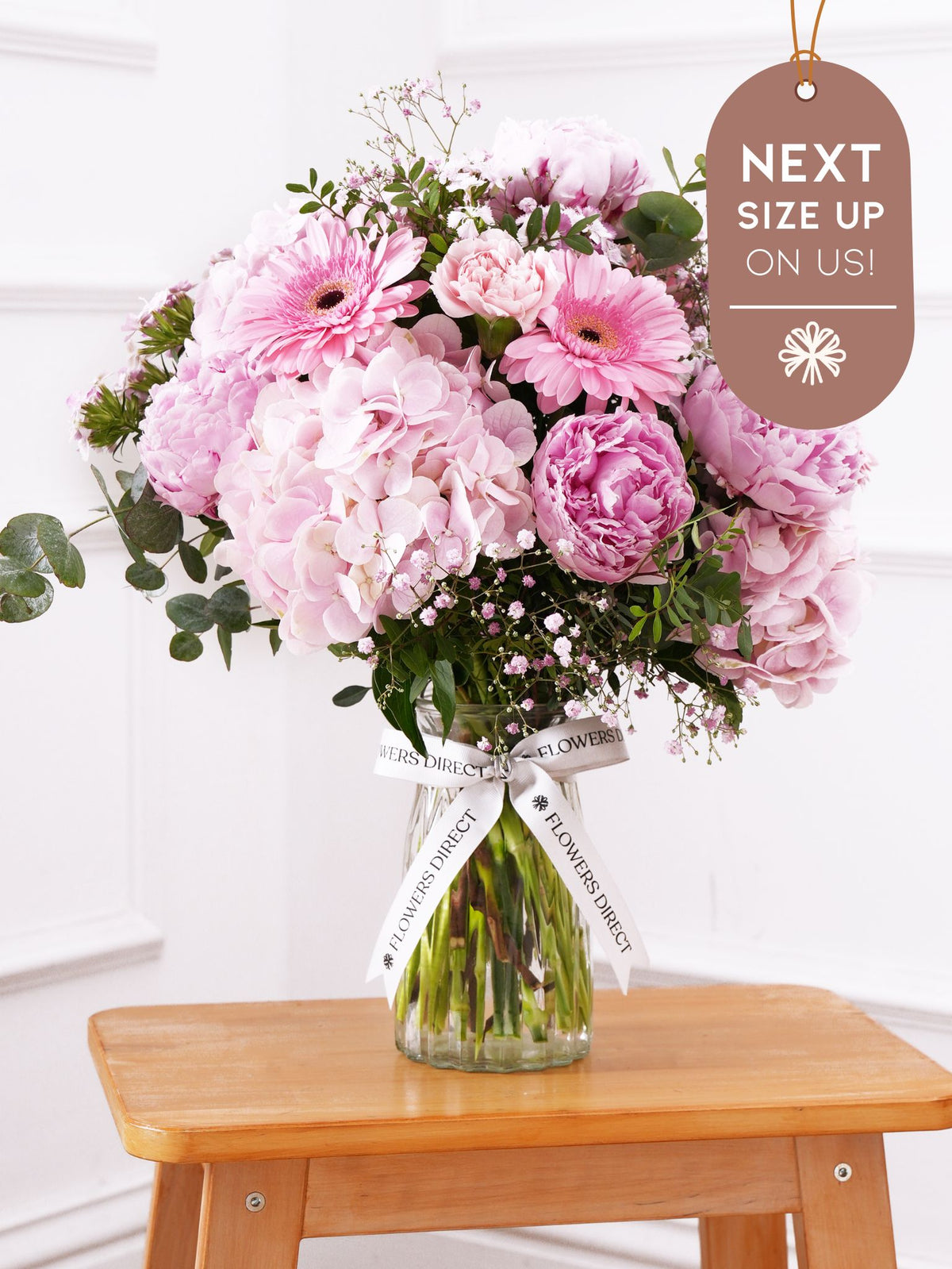 Peony Sweetheart Vase Next Size Up – On Us!