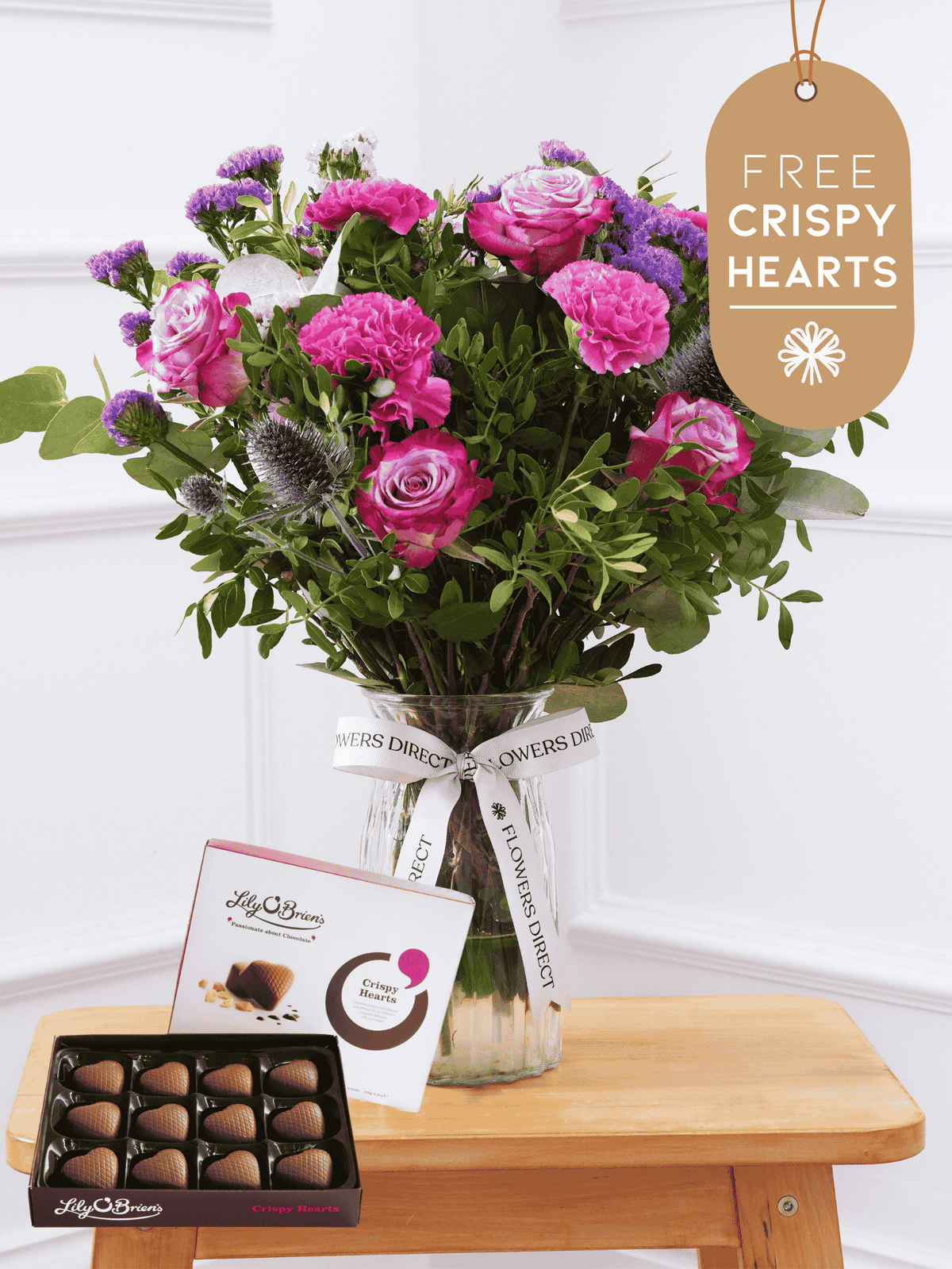 Purple Majesty Vase with Free Crispy Hearts!