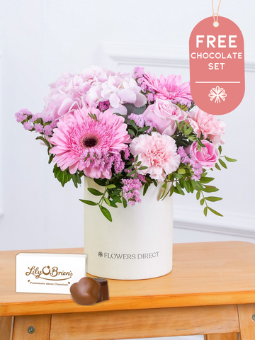 Thank You Sweetheart - Hatbox with Free Chocolate Set