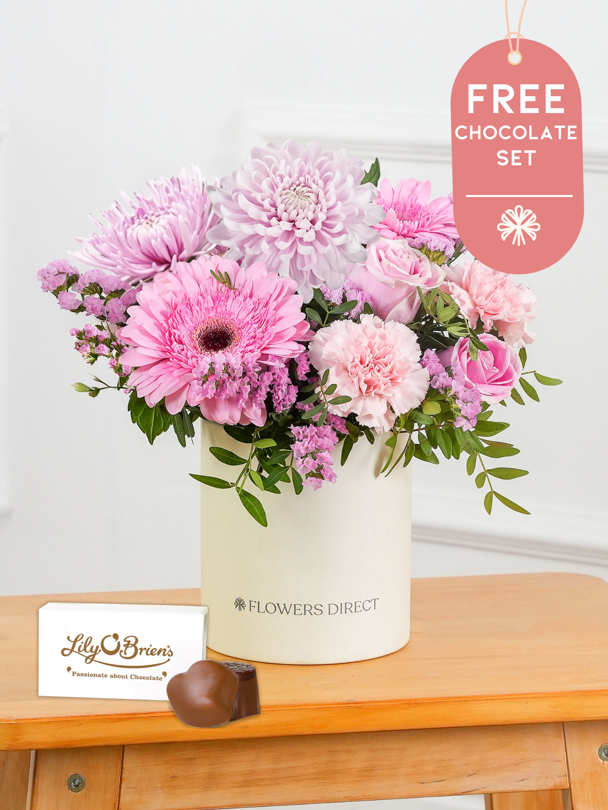 Thank You Darling - Hatbox with Free Chocolate Set