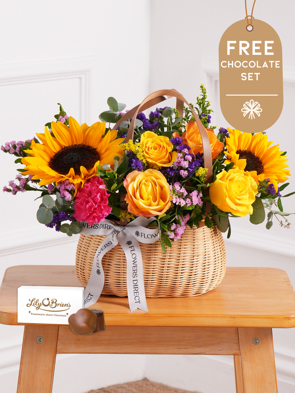 Colour Burst - Basket with Free Chocolate Set