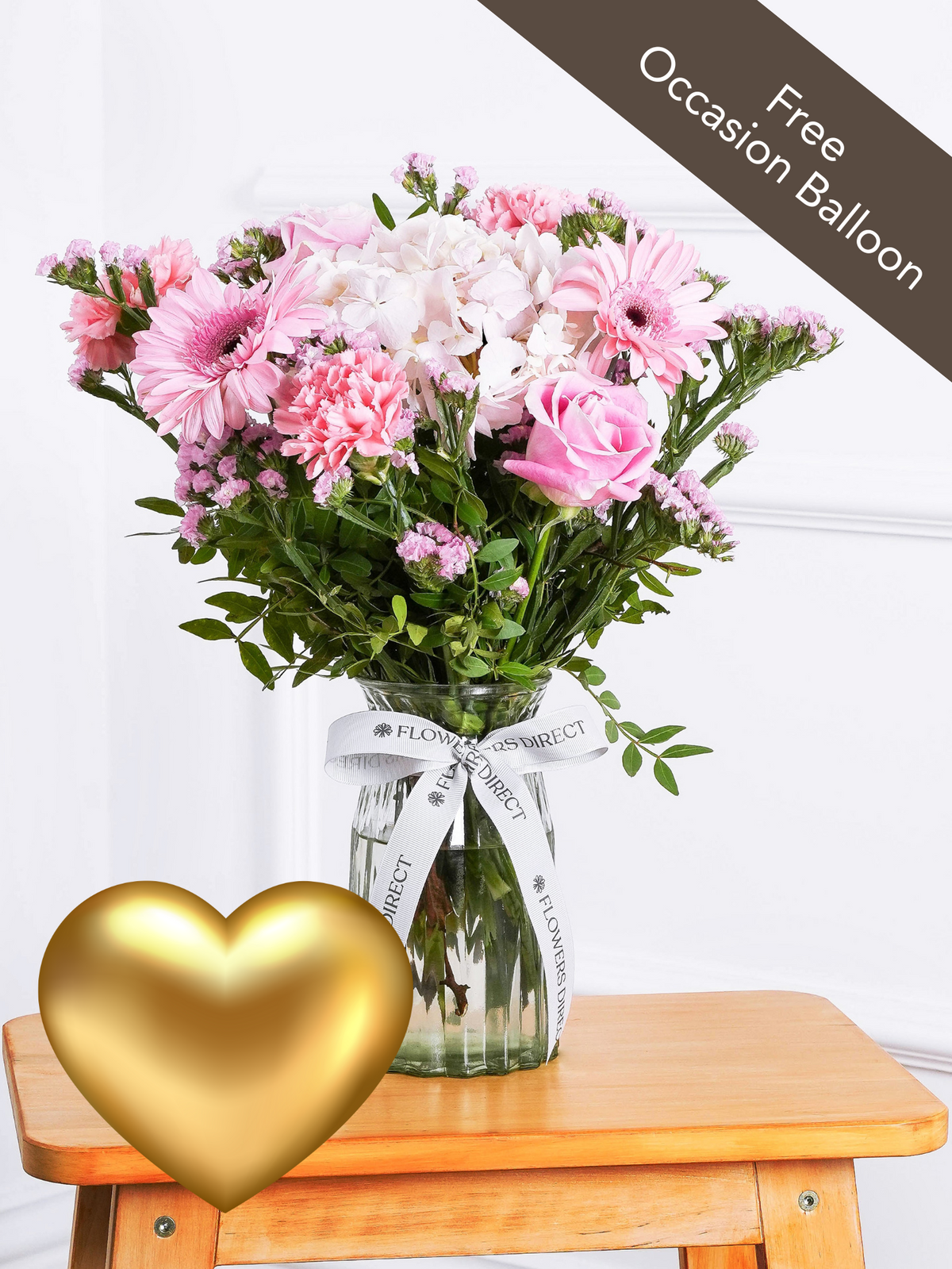 Sweetheart - Vase with Free Balloon to Match the Occasion