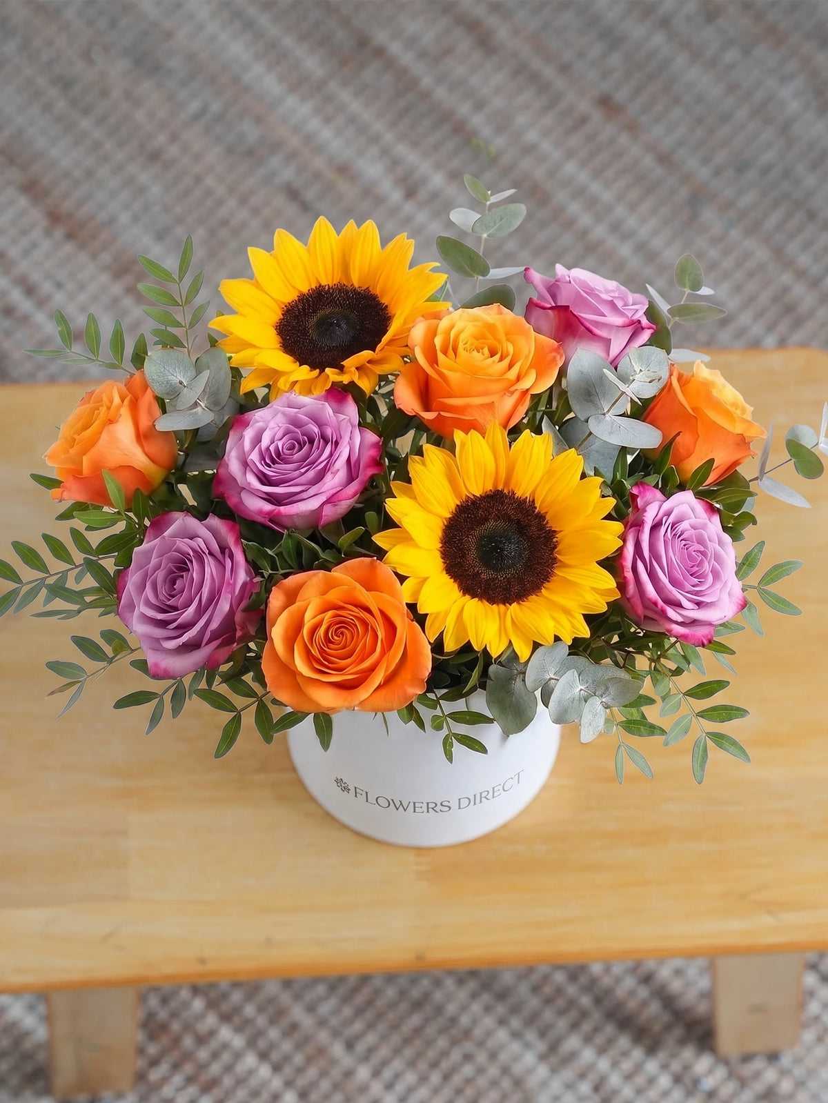 Sunflower Hatbox with Free Occasion Card