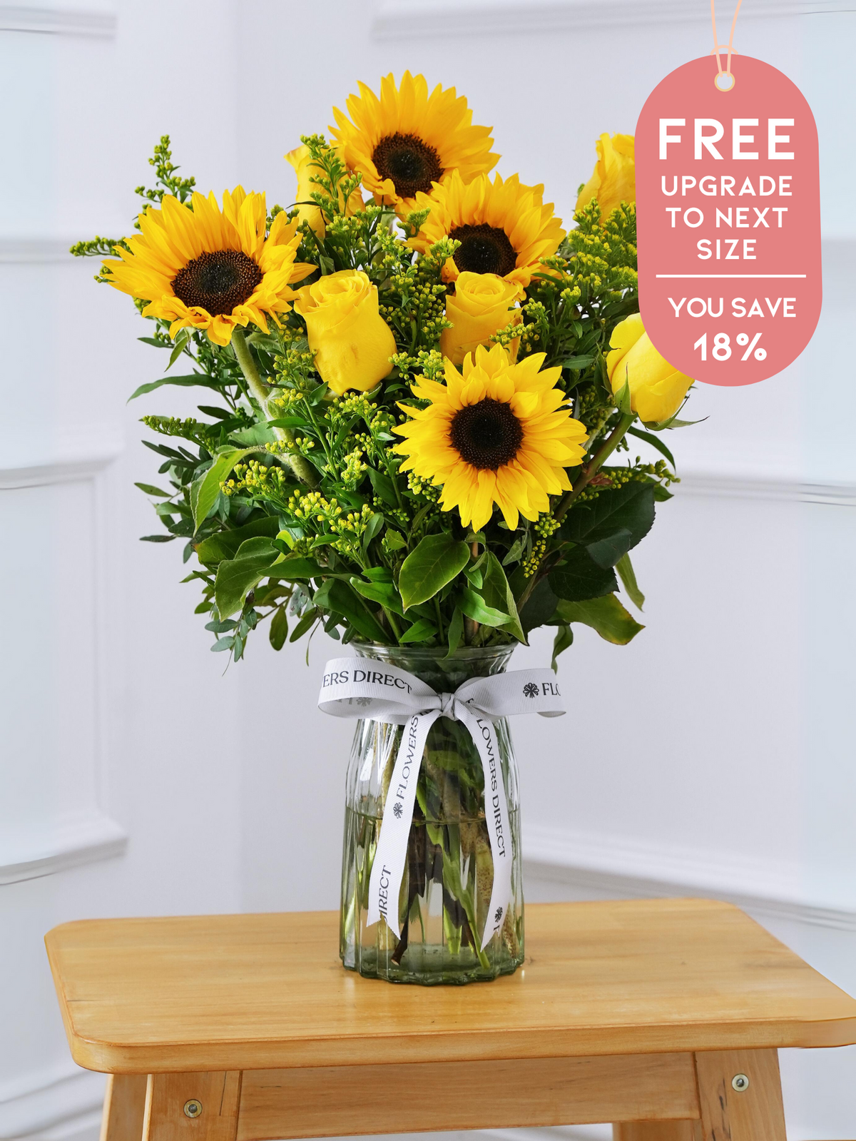 Sunny Flower - Vase with Free Upgrade to Next Size