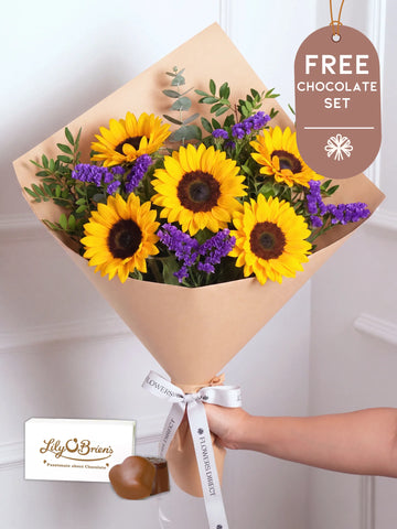 Sunset Purple Bunch with Free Chocolate Set