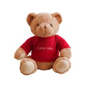 I Love You Teddy – Teddy Bear with I love you shirt and colour may vary.Size: 35cm.