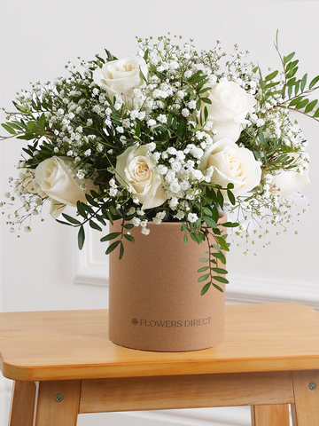 White Roses Hatbox