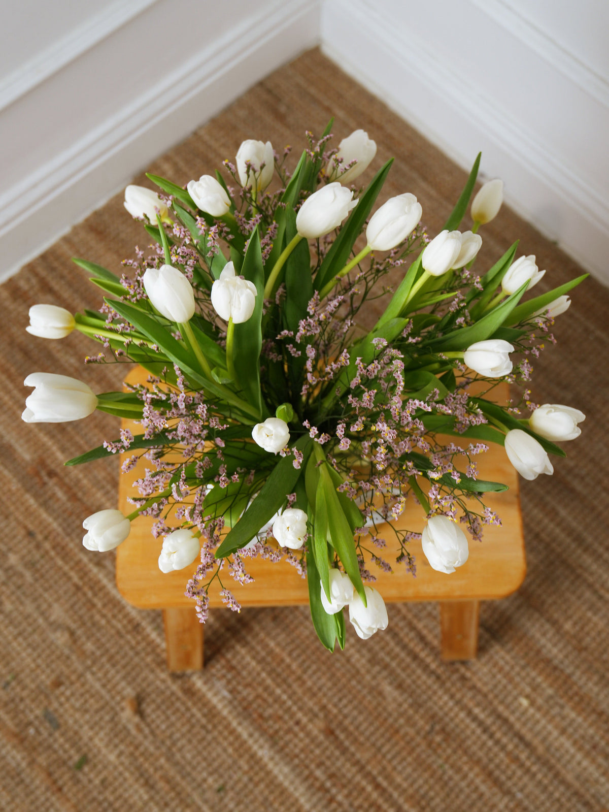 Women&#39;s Day White Tulips - Vase