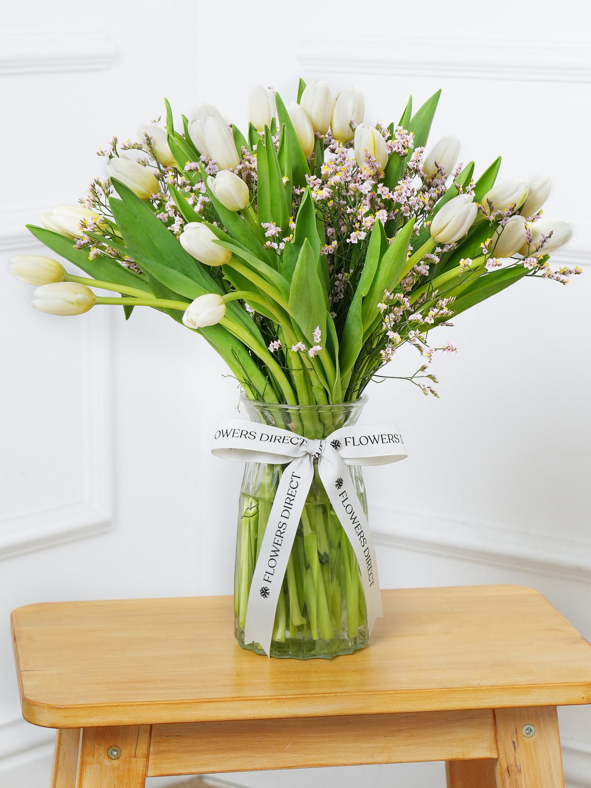 Women&#39;s Day White Tulips - Vase